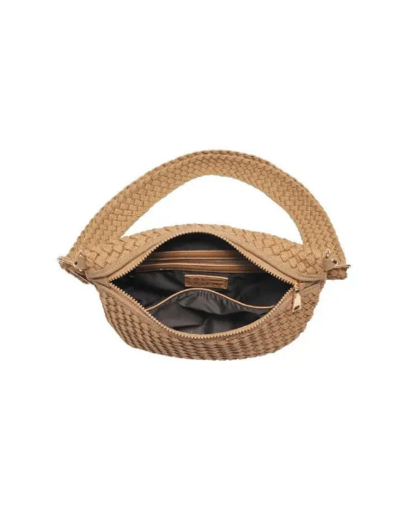 SOL & SELENE Ethereal Woven Sustainable Crossbody in Nude