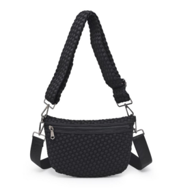 SOL & SELENE Ethereal Woven Neoprene Crossbody in Black