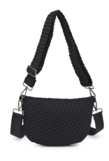 SOL & SELENE Ethereal Woven Neoprene Crossbody in Black
