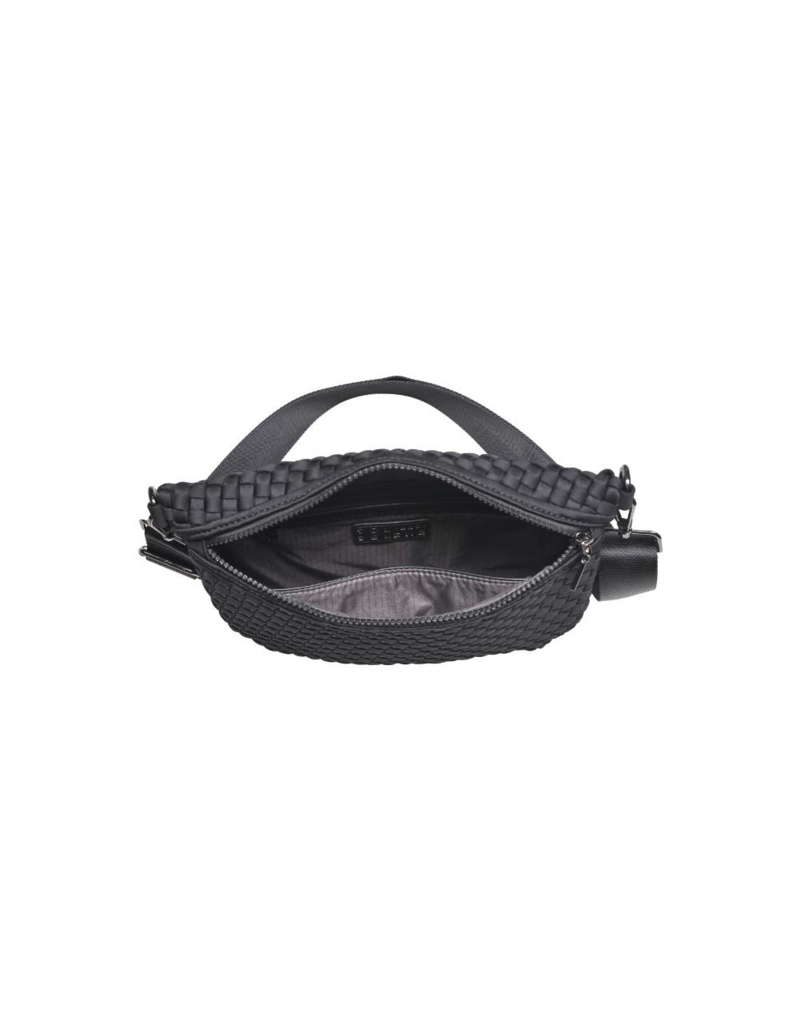 SOL & SELENE Ethereal Woven Neoprene Crossbody in Black