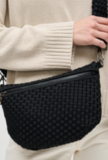 SOL & SELENE Ethereal Woven Neoprene Crossbody in Black