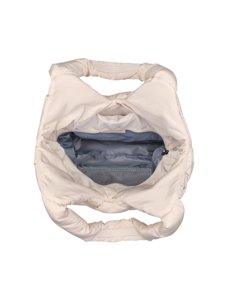 SOL & SELENE Illumine Woven Nylon Tote in Cream