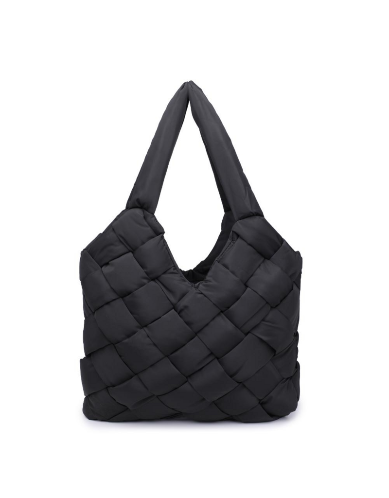 SOL & SELENE Illumine Woven Nylon Tote in Black