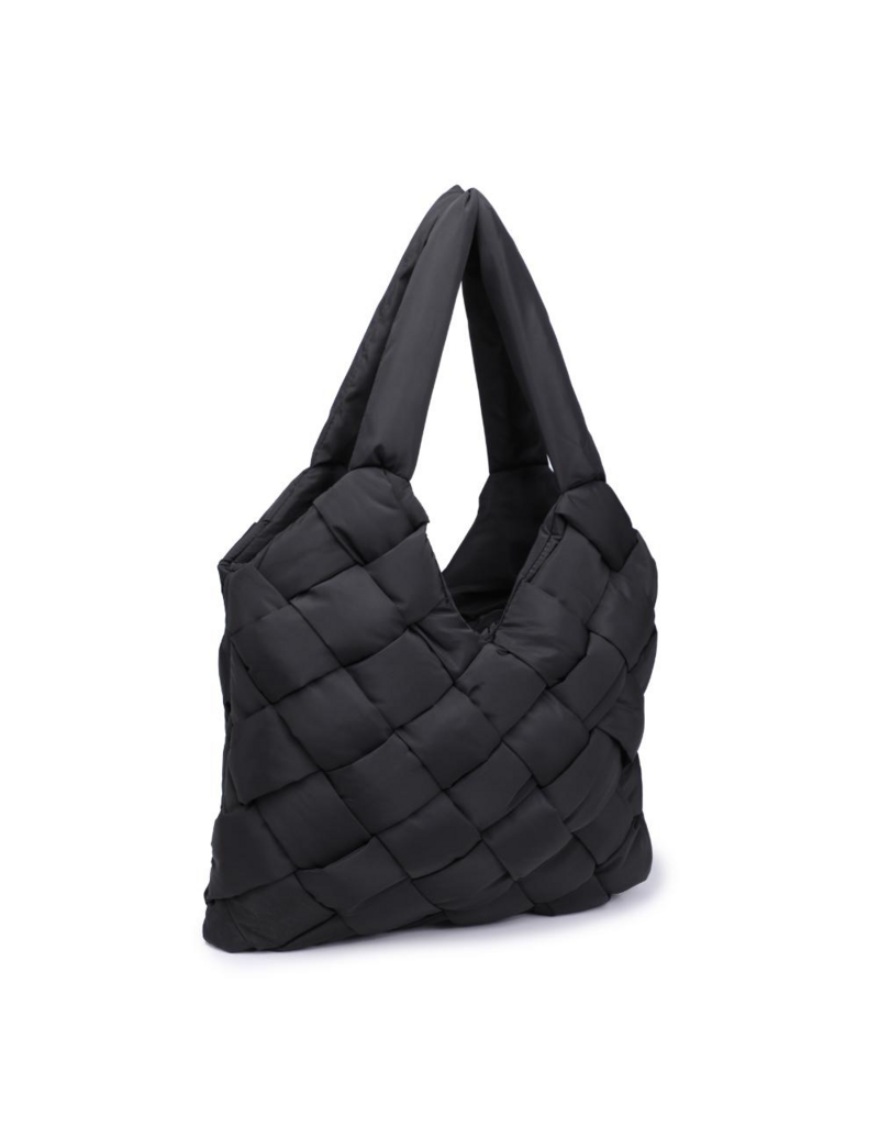 SOL & SELENE Illumine Woven Nylon Tote in Black