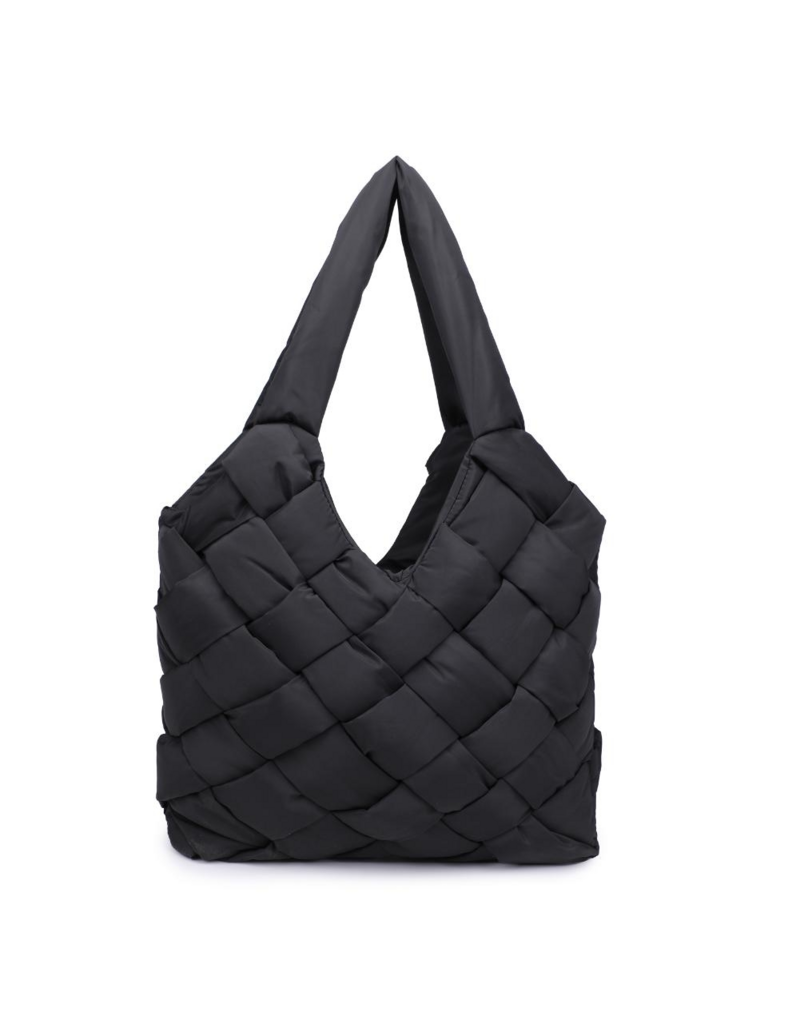 SOL & SELENE Illumine Woven Nylon Tote in Black