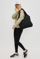 SOL & SELENE Illumine Woven Nylon Tote in Black