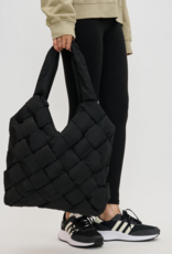 SOL & SELENE Illumine Woven Nylon Tote in Black