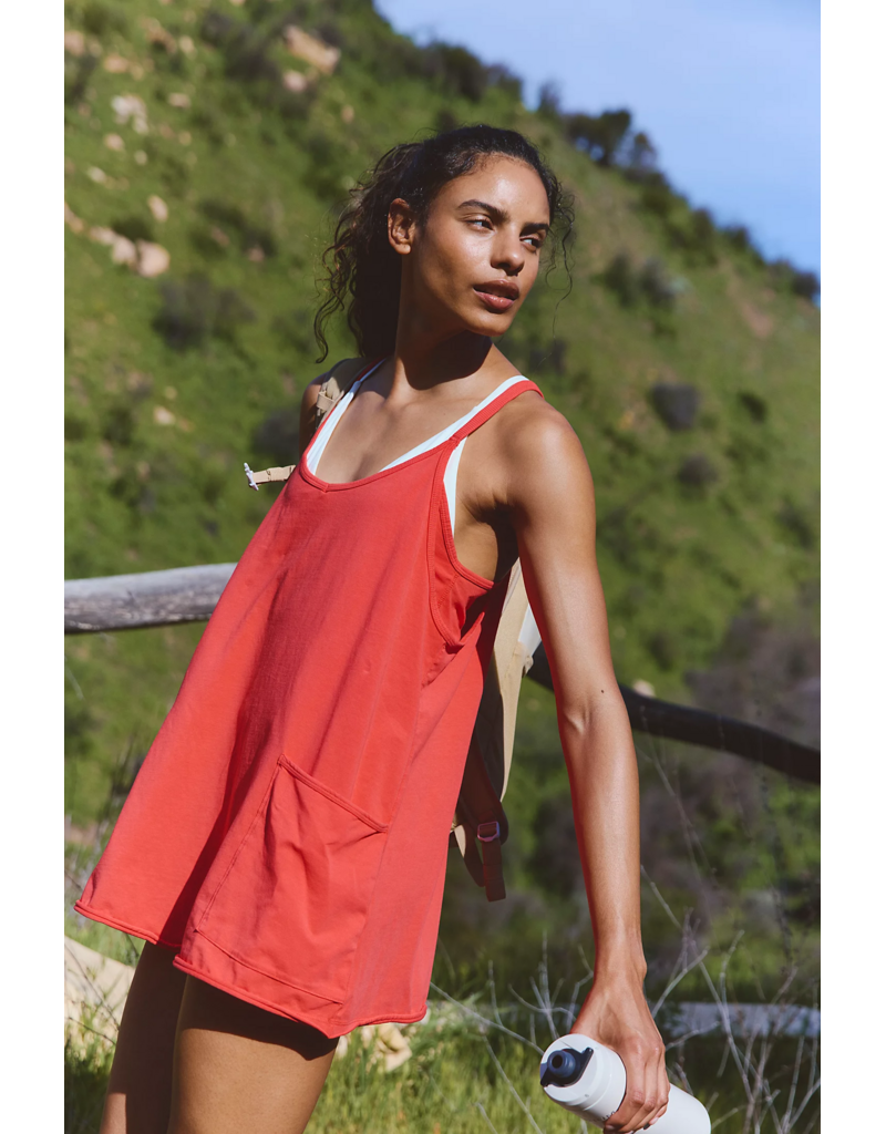 FREE PEOPLE MOVEMENT Hot Shot Mini Dress in Grapefruit