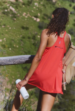 FREE PEOPLE MOVEMENT Hot Shot Mini Dress in Grapefruit