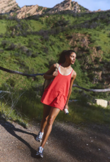 FREE PEOPLE MOVEMENT Hot Shot Mini Dress in Grapefruit