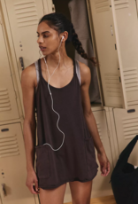 FREE PEOPLE MOVEMENT Hot Shot Mini Dress in Chocolate