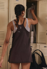 FREE PEOPLE MOVEMENT Hot Shot Mini Dress in Chocolate