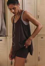 FREE PEOPLE MOVEMENT Hot Shot Mini Dress in Chocolate