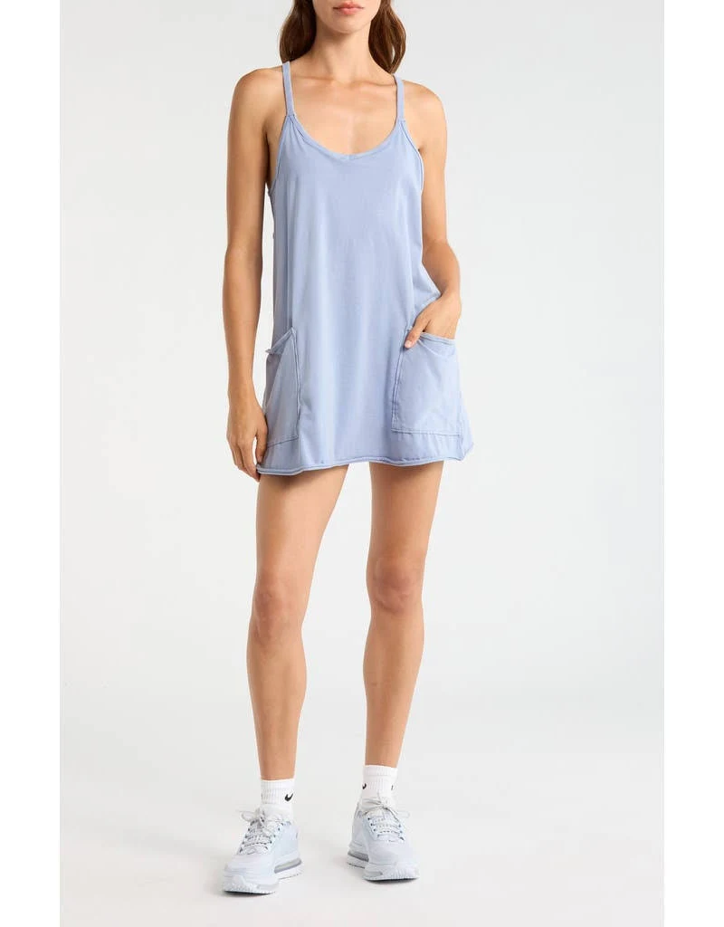 FREE PEOPLE MOVEMENT Hot Shot Mini Dress in Blue Ash