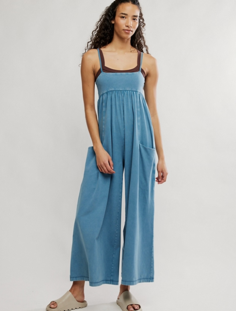 FREE PEOPLE MOVEMENT Hot Shot Strappy Onesie in Riptide