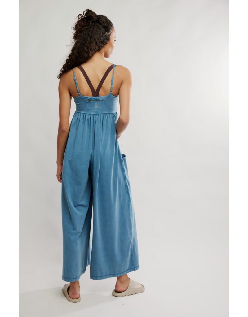 FREE PEOPLE MOVEMENT Hot Shot Strappy Onesie in Riptide