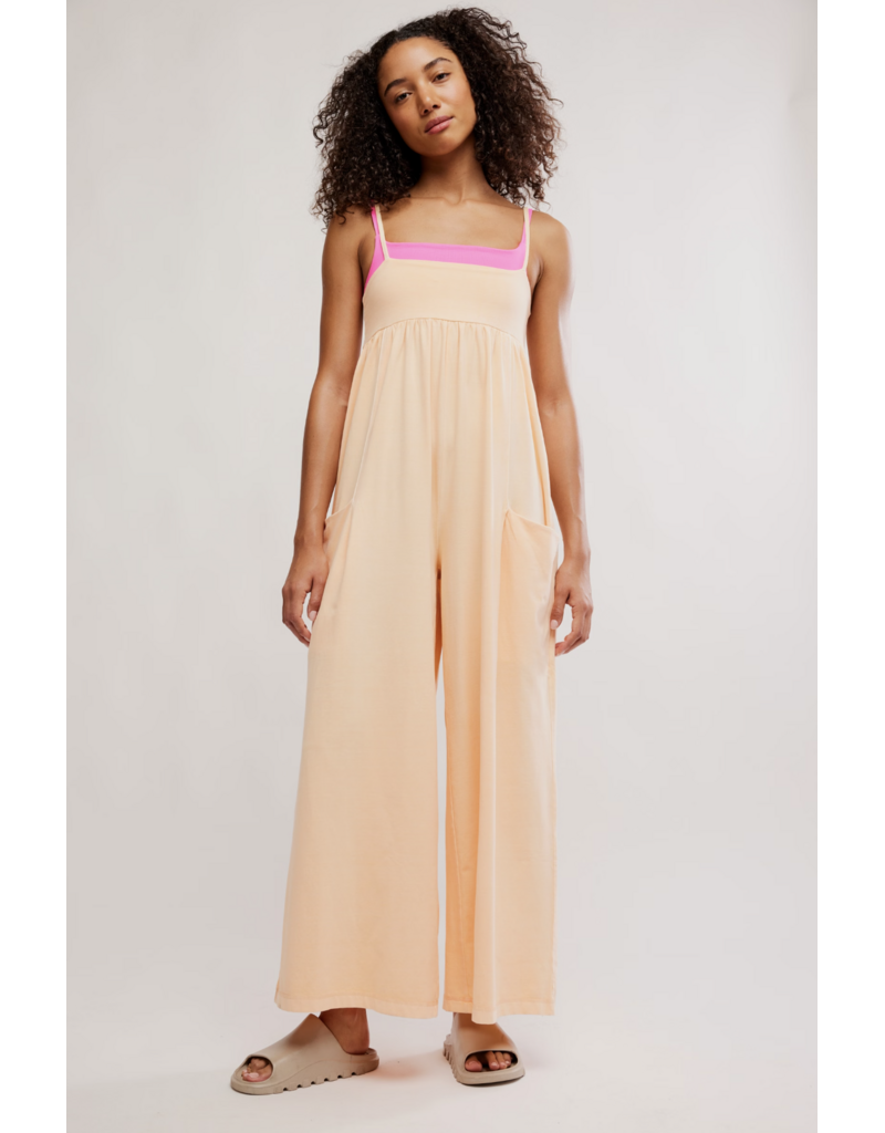 FREE PEOPLE MOVEMENT Hot Shot Strappy Onesie in Pina Colada