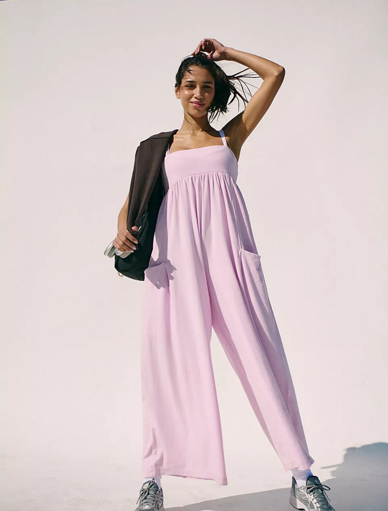 FREE PEOPLE MOVEMENT Hot Shot Strappy Onesie in Ultra Violet