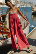 FREE PEOPLE MOVEMENT Hot Shot Strappy Onesie in Grapefruit