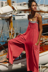 FREE PEOPLE MOVEMENT Hot Shot Strappy Onesie in Grapefruit