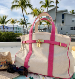 CORAL STRANDS Boatkin Tote Bag in Pink