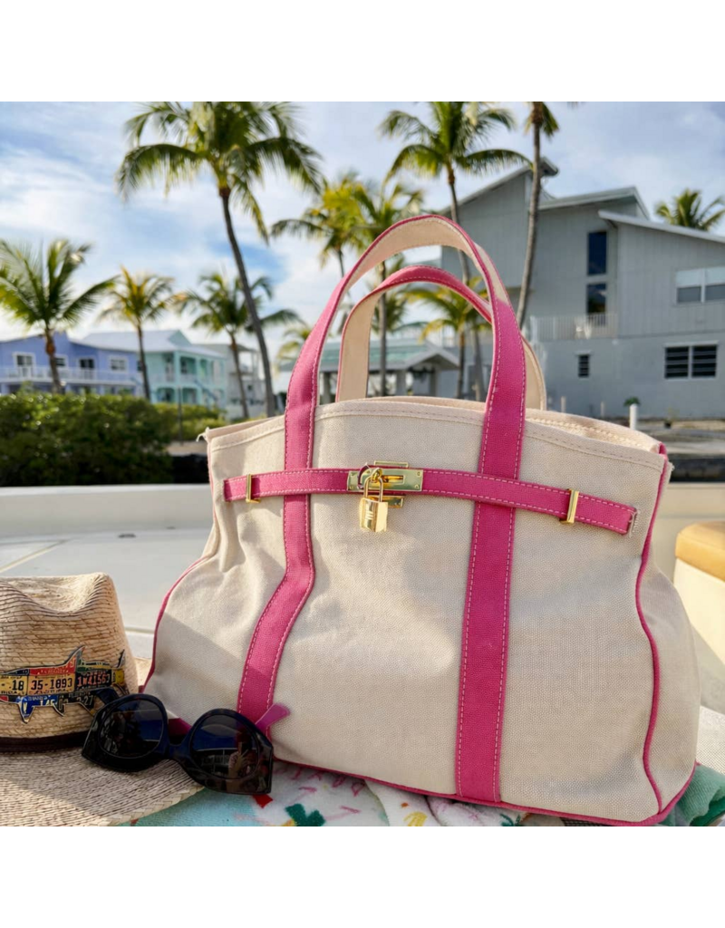 CORAL STRANDS Boatkin Tote Bag in Pink