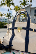 CORAL STRANDS Boatkin Tote Bag in Navy Blue