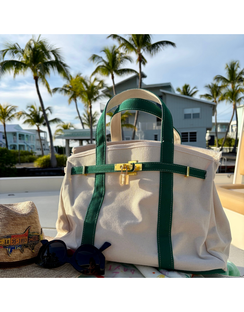 CORAL STRANDS Boatkin Tote Bag in Green