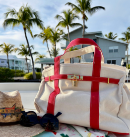 CORAL STRANDS Boatkin Tote Bag in Red