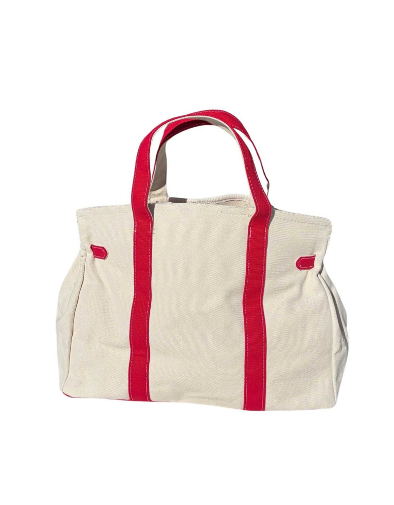 CORAL STRANDS Boatkin Tote Bag in Red