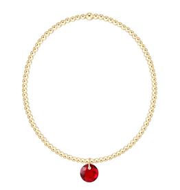 ENEWTON DESIGN Classic Gold 2mm Bracelet Reflection Small Charm - January