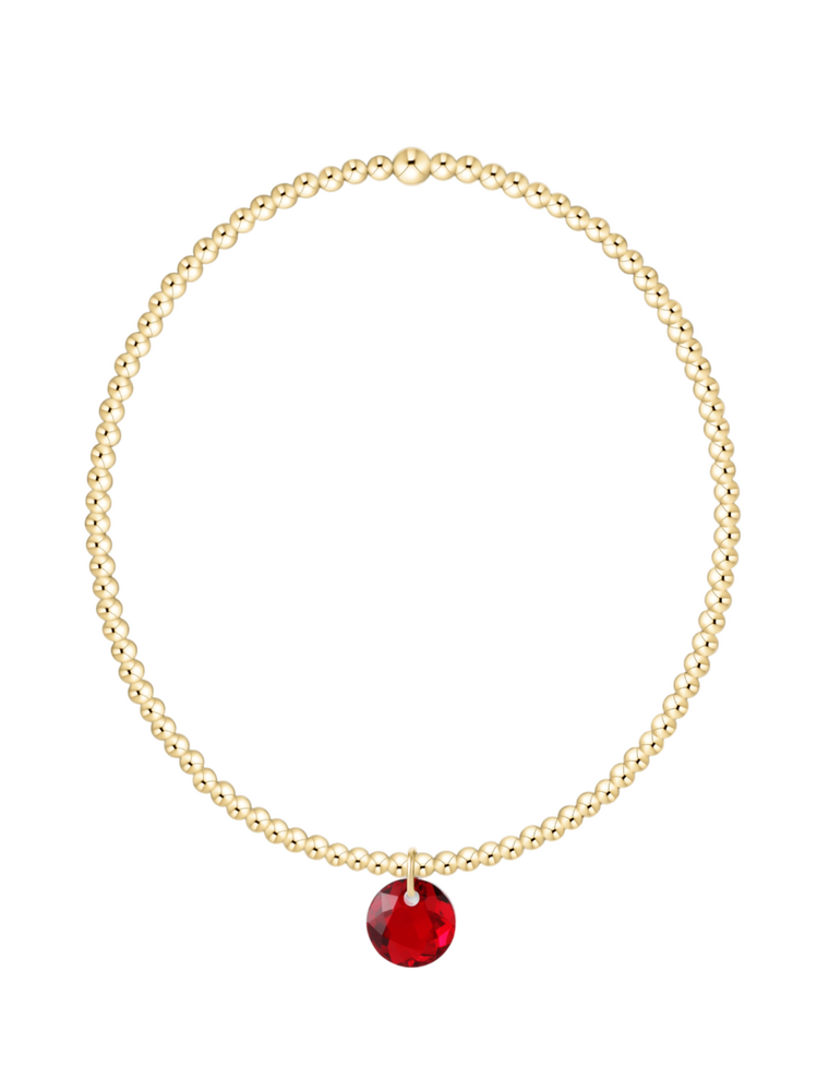 ENEWTON DESIGN Classic Gold 2mm Bracelet Reflection Small Charm - January