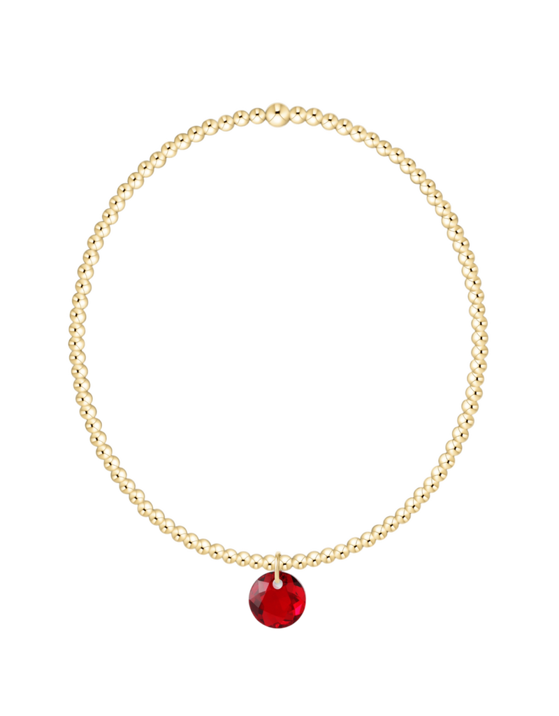 ENEWTON DESIGN Classic Gold 2mm Bracelet Reflection Small Charm - January