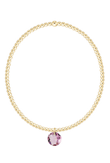 ENEWTON DESIGN Classic Gold 2mm Bracelet Reflection Small Charm - February