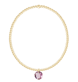 ENEWTON DESIGN Classic Gold 2mm Bracelet Reflection Small Charm - February