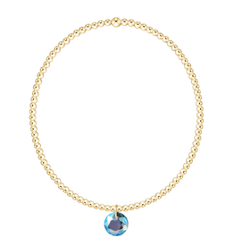 ENEWTON DESIGN Classic Gold 2mm Bracelet Reflection Small Charm - March
