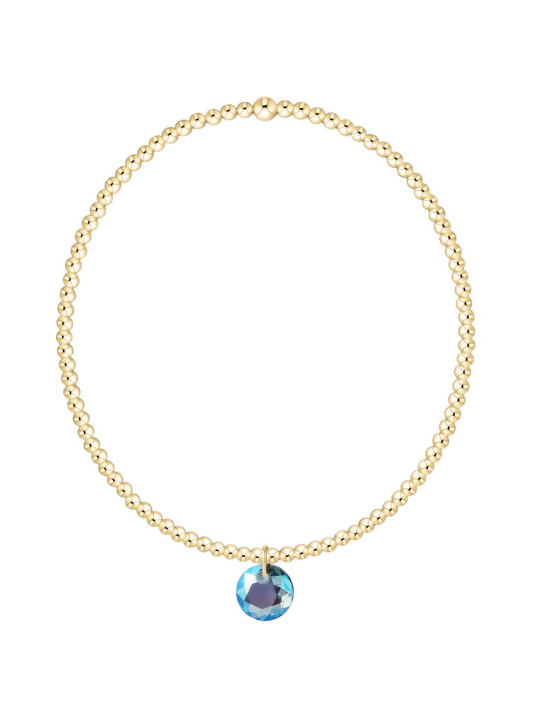ENEWTON DESIGN Classic Gold 2mm Bracelet Reflection Small Charm - March