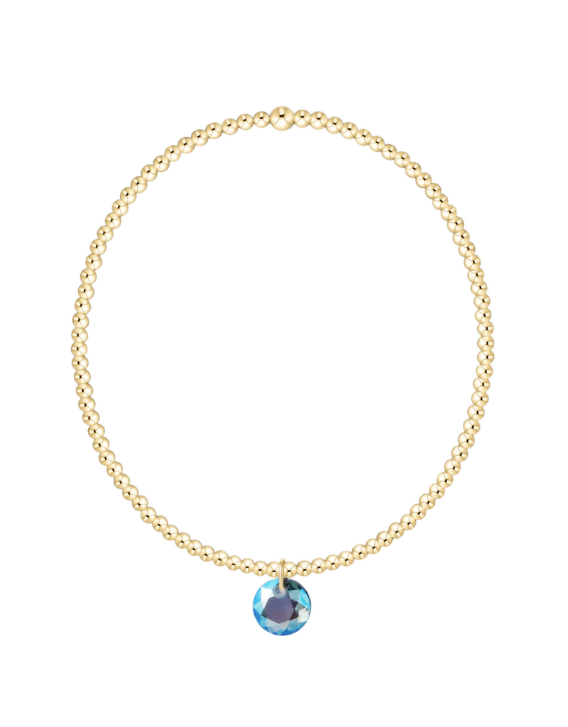 ENEWTON DESIGN Classic Gold 2mm Bracelet Reflection Small Charm - March