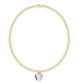 ENEWTON DESIGN Classic Gold 2mm Bracelet Reflection Small Charm - April