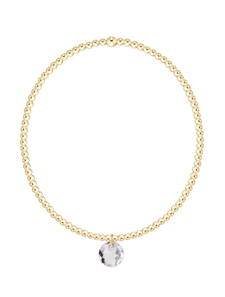 ENEWTON DESIGN Classic Gold 2mm Bracelet Reflection Small Charm - April