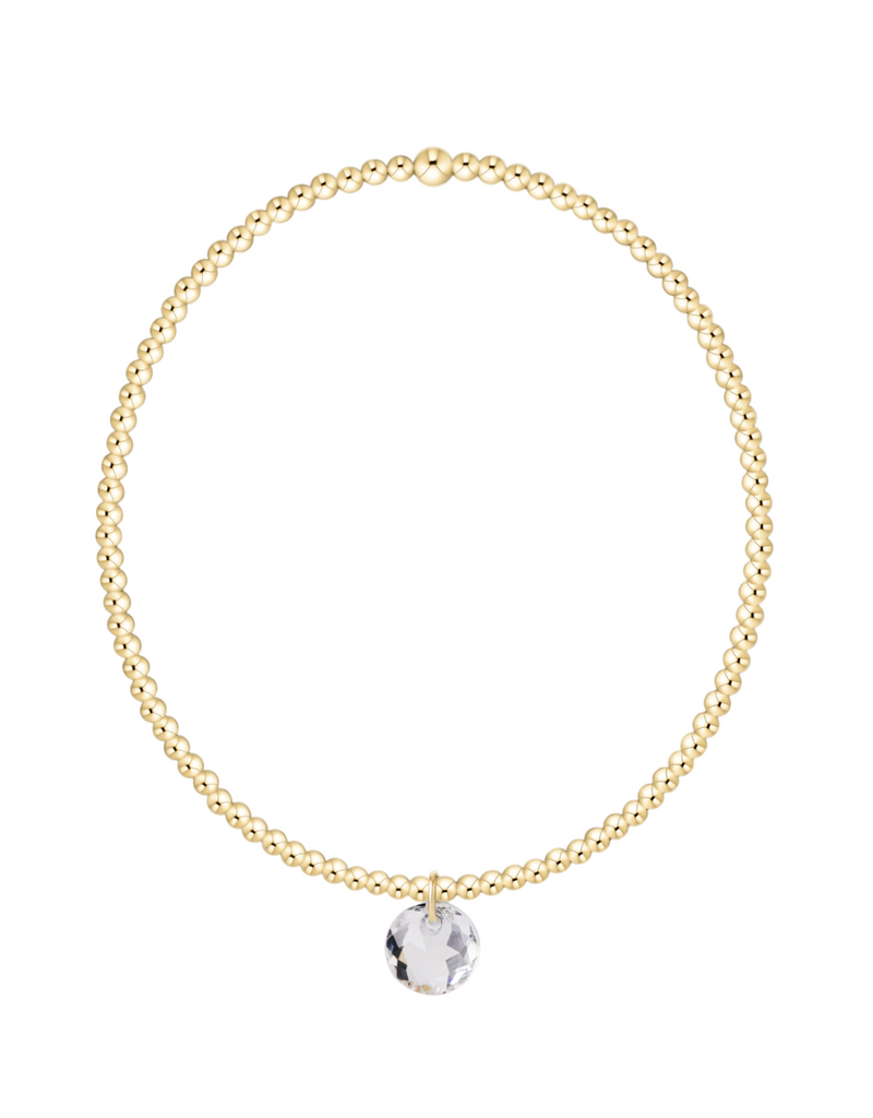 ENEWTON DESIGN Classic Gold 2mm Bracelet Reflection Small Charm - April