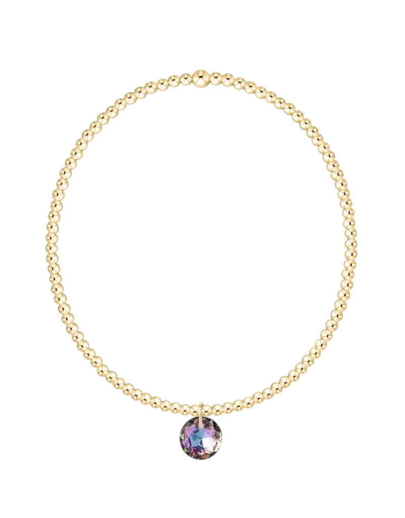 ENEWTON DESIGN Classic Gold 2mm Bracelet Reflection Small Charm - June