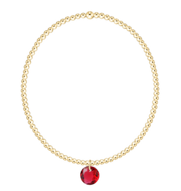 ENEWTON DESIGN Classic Gold 2mm Bracelet Reflection Small Charm - July