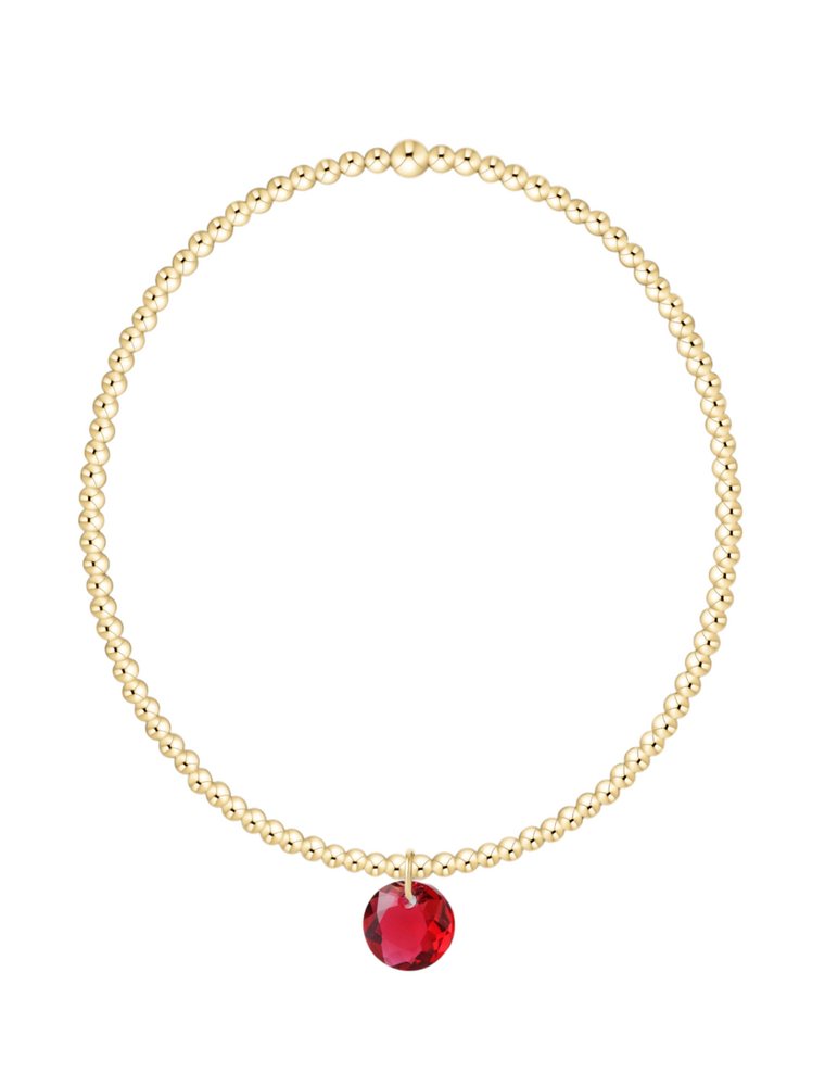 ENEWTON DESIGN Classic Gold 2mm Bracelet Reflection Small Charm - July