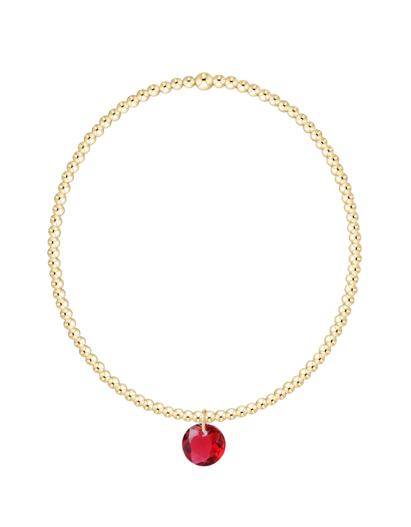 ENEWTON DESIGN Classic Gold 2mm Bracelet Reflection Small Charm - July