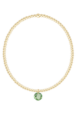ENEWTON DESIGN Classic Gold 2mm Bracelet Reflection Small Charm - August
