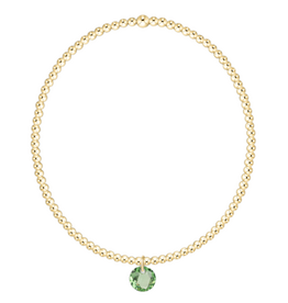 ENEWTON DESIGN Classic Gold 2mm Bracelet Reflection Small Charm - August