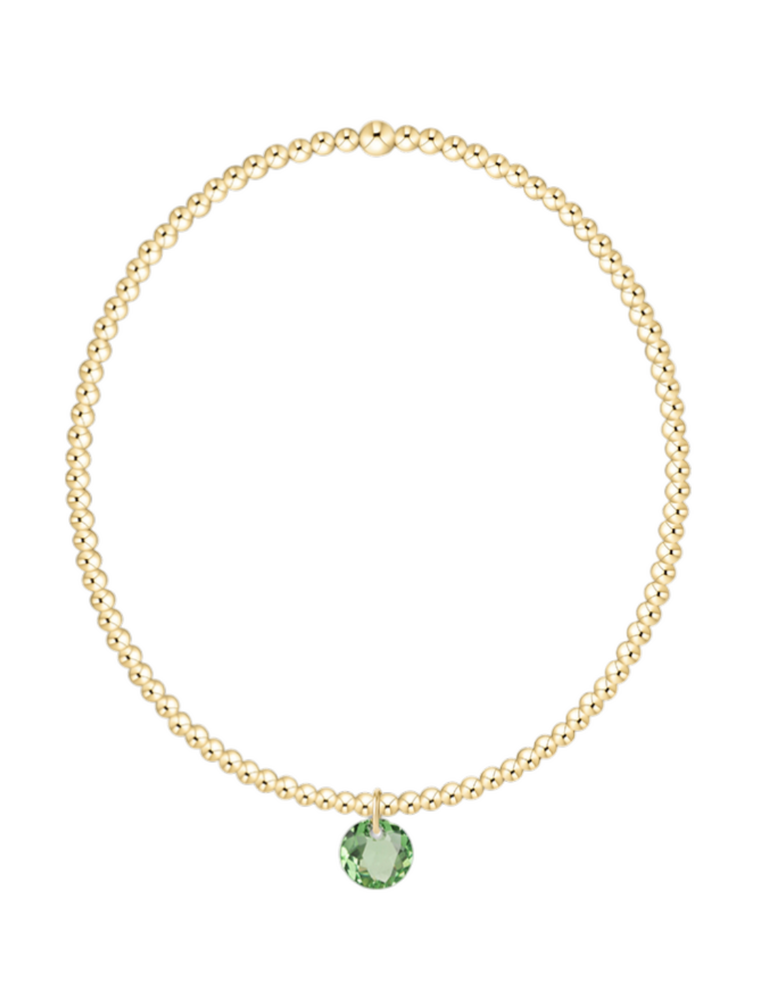ENEWTON DESIGN Classic Gold 2mm Bracelet Reflection Small Charm - August