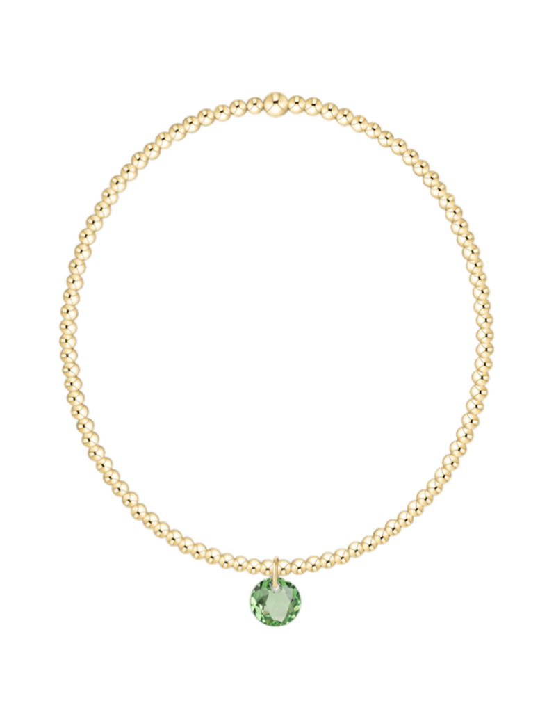 ENEWTON DESIGN Classic Gold 2mm Bracelet Reflection Small Charm - August