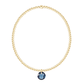 ENEWTON DESIGN Classic Gold 2mm Bracelet Reflection Small Charm - September